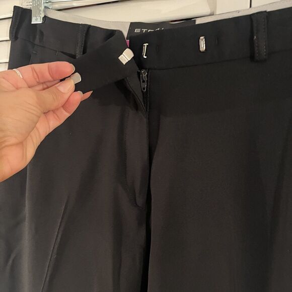 Etro black tailored trouser pants size IT42/US 6, made in Italy, career wear - Picture 3 of 11
